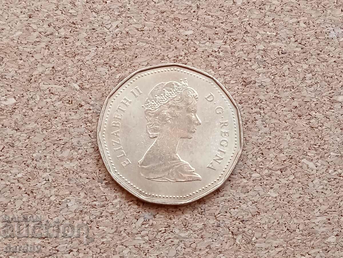 Canada One Dollar 1987 with price 2.50 BGN | € 1.28