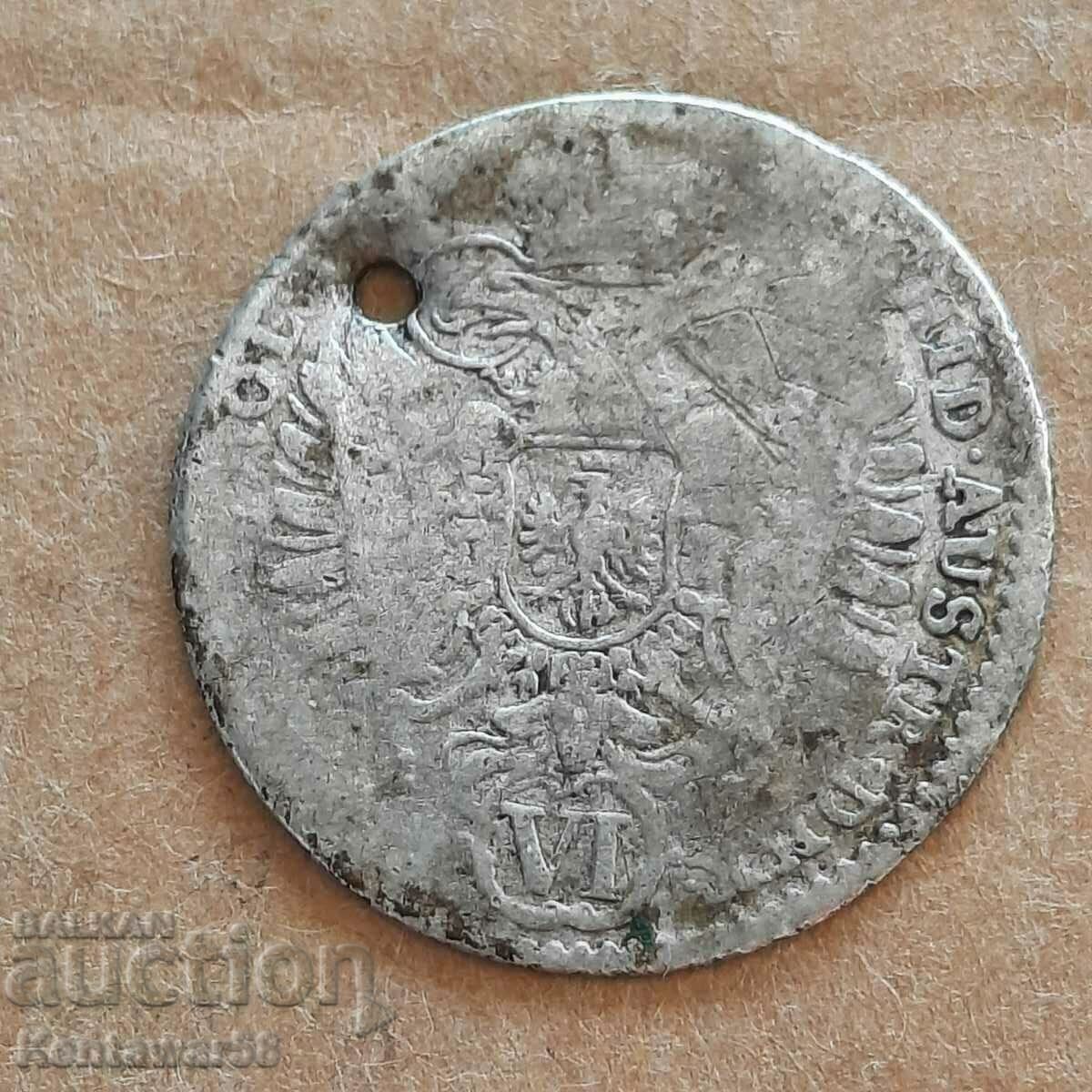 Silver 6 Kreuzer 1737 - Charles VI. RRR with price 10.00 BGN | € 5.11 Silver 6 Kreuzer 1737 - Charles VI. RRR with price 10.00 BGN | € 5.11
