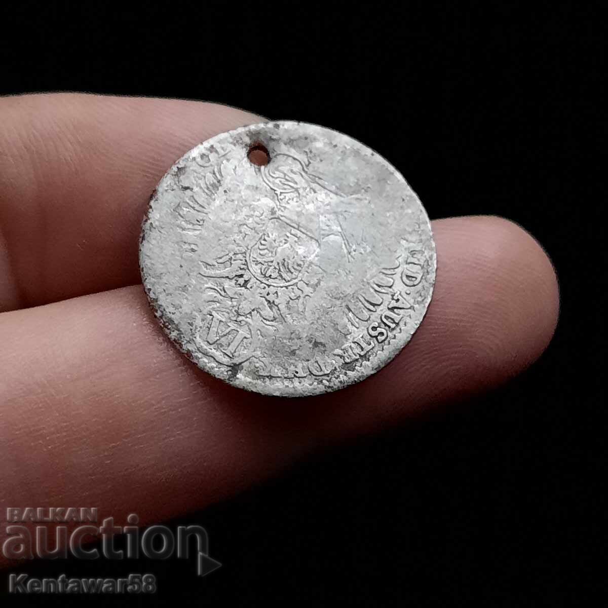 Delivery of Silver 6 Kreuzer 1737 - Charles VI. RRR Delivery of Silver 6 Kreuzer 1737 - Charles VI. RRR