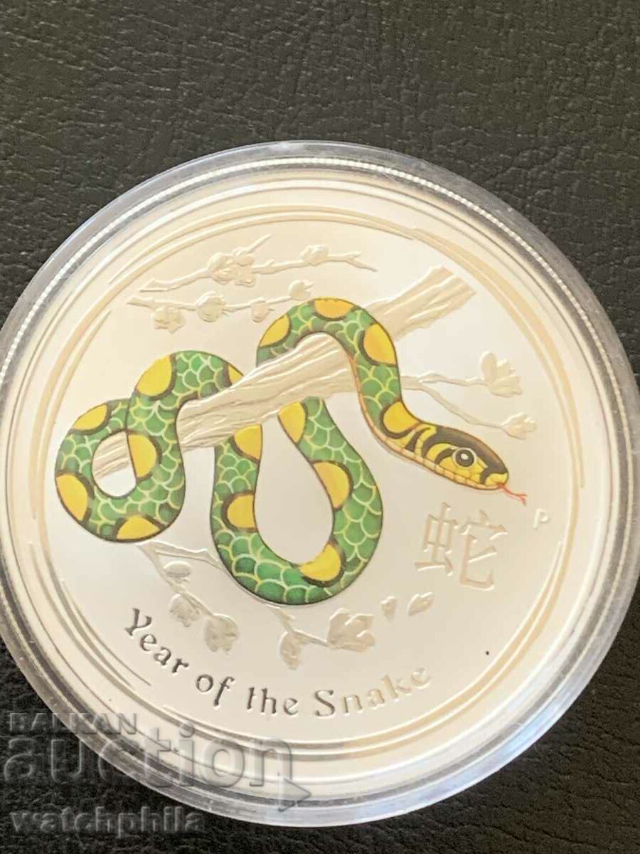 1 Dollar Australia, year of the snake 2013, silver