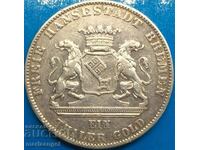 Thaler 1865 Germania Bremen „Festivalul de vânătoare” Patină argint