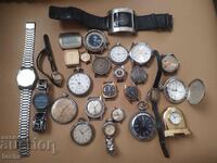 from 1 st. Lot of watches, non-working, some with gold plating, worth it