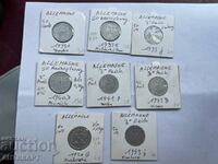 Germania 8 monede vechi 50 pfennig 1920,1935,1940,1941,1943