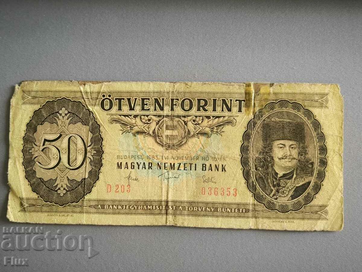 Bancnota - Ungaria - 50 forinti | 1983