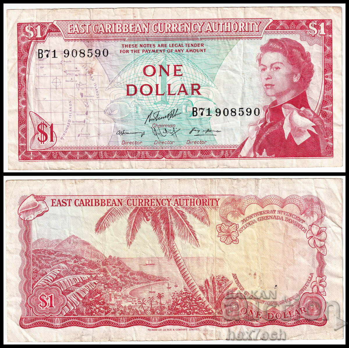 ❤️ ⭐ Eastern Caribbean 1965 1 $ ⭐ ❤️