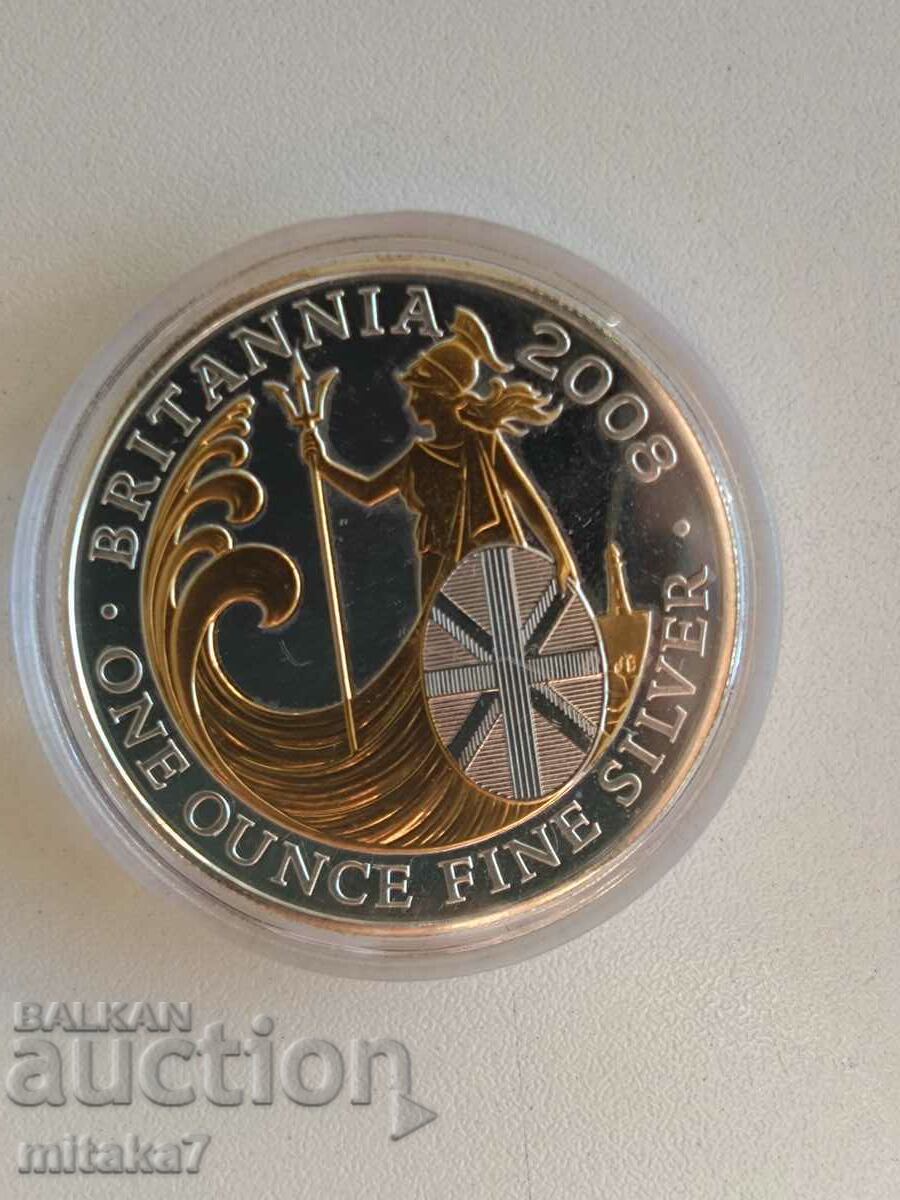 Ασημένιο νόμισμα Britannia, 1 oz, 2008