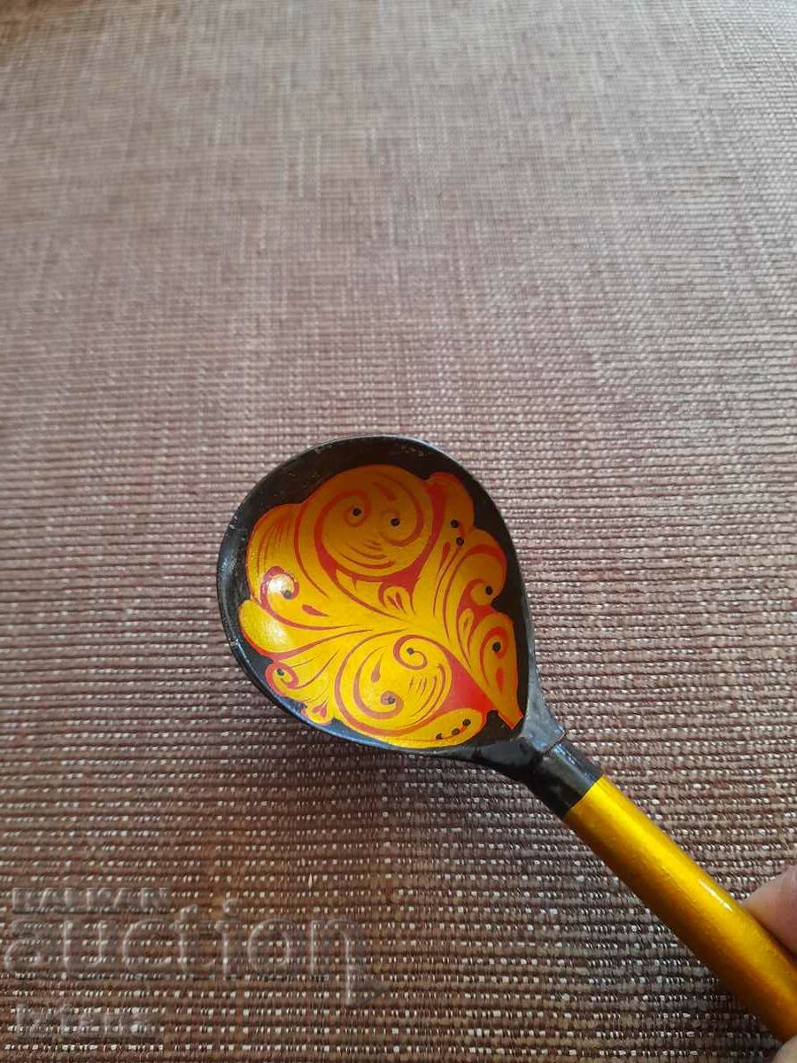 Old Russian wooden spoon with price 10.00 BGN | € 5.11 Old Russian wooden spoon with price 10.00 BGN | € 5.11