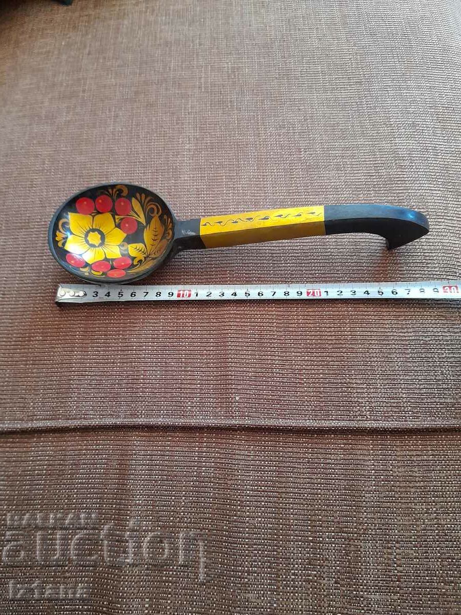 Old Russian wooden spoon - 6