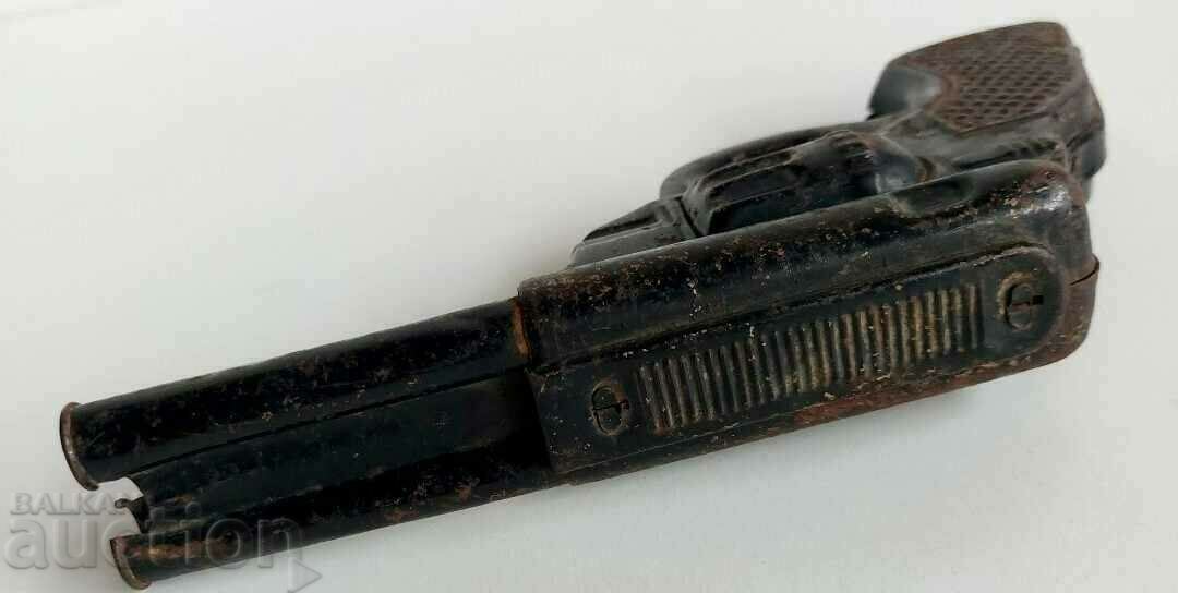 .RARE TOY SHEET METAL DOUBLE BARREL GUN METAL NOT WORKING - 6 .RARE TOY SHEET METAL DOUBLE BARREL GUN METAL NOT WORKING - 6