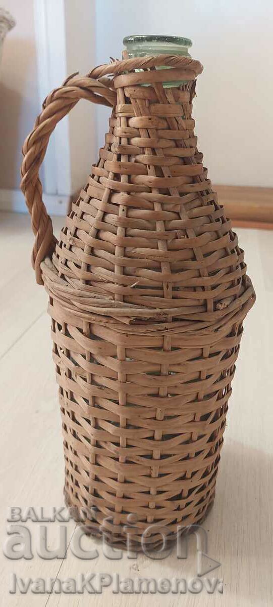 Auction Damajana knitted retro height 40cm Auction Damajana knitted retro height 40cm