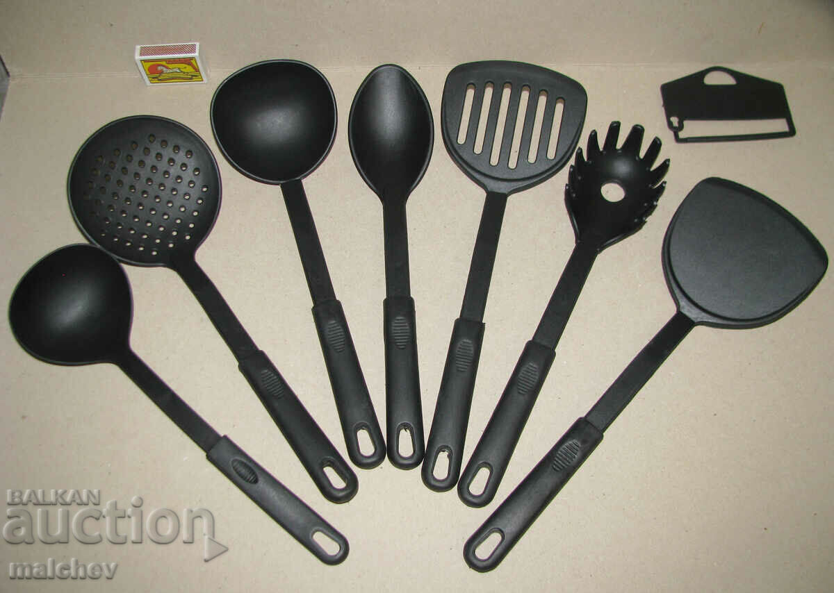 Silicone cooking utensils set of 7 utensils 29-33 cm