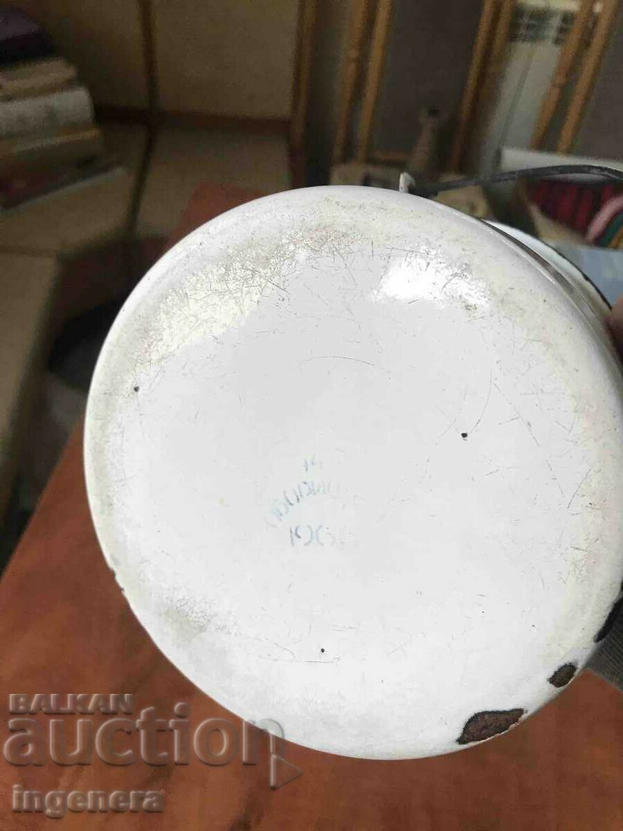 BOILER BOILER BOILER DISH ENAMELLED LID FROM SOCA MARKED 1966 - 6