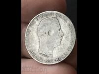 Greece Crete 1 drachma 1901 rare silver coin