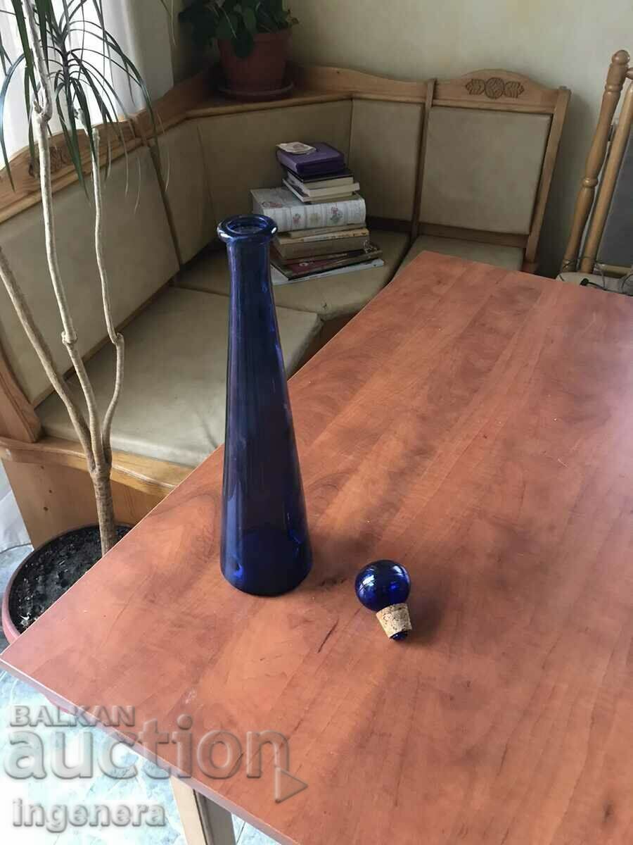 BOTTLE BOTTLE COLLECTIBLE GLASS COBALT BLUE -1 L - 5 BOTTLE BOTTLE COLLECTIBLE GLASS COBALT BLUE -1 L - 5