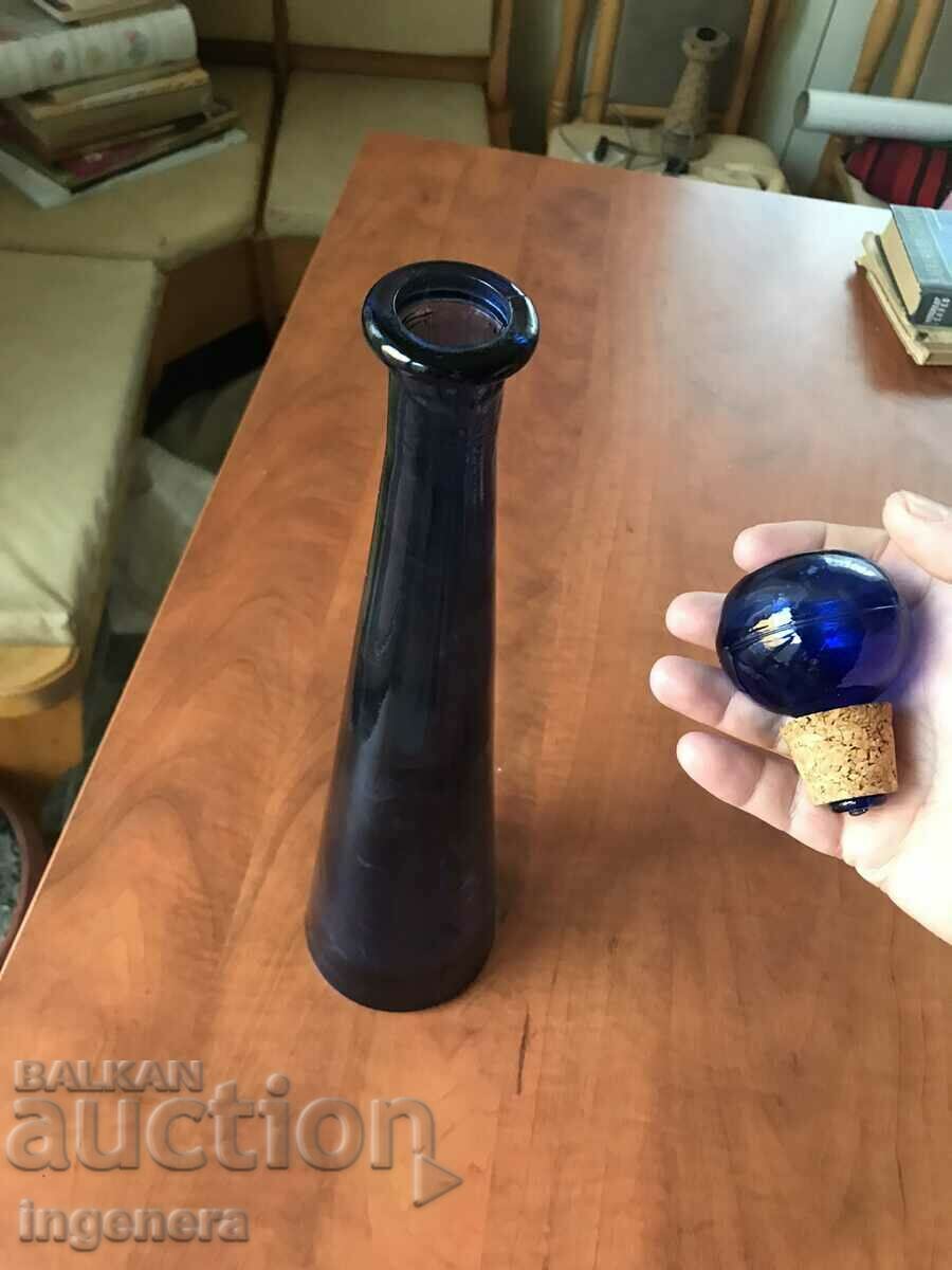 BOTTLE BOTTLE COLLECTIBLE GLASS COBALT BLUE -1 L - 6 BOTTLE BOTTLE COLLECTIBLE GLASS COBALT BLUE -1 L - 6