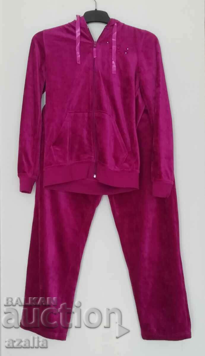 Pink tracksuit with hood size S