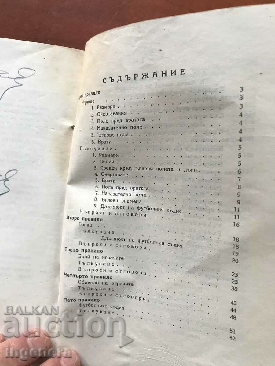 Delivery of FOOTBALL COMPETITION RULES BOOK-1949 Delivery of FOOTBALL COMPETITION RULES BOOK-1949