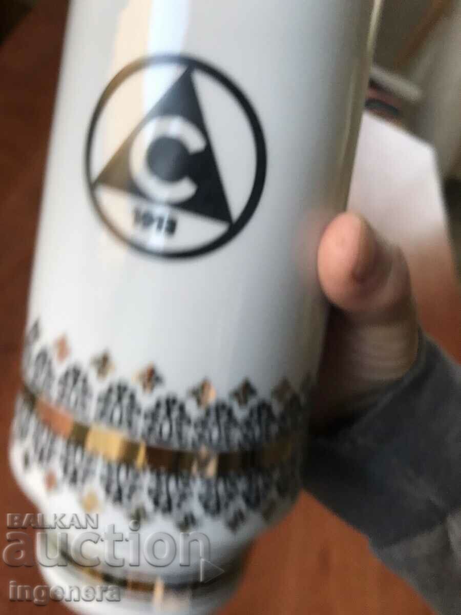 PORCELAIN VASE GILT SLAVIA 1913 COLLECTOR'S-FIRST Q-VO - 7