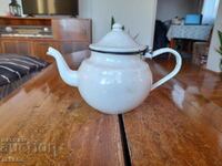 Old enamel teapot