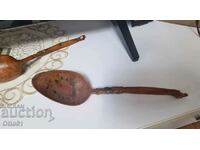 2 wooden church spoons