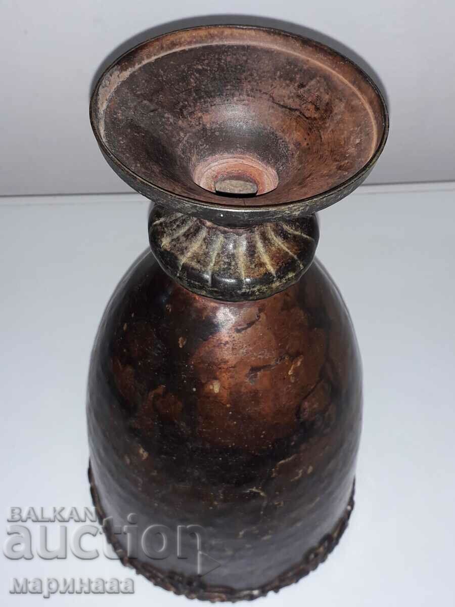 Delivery of OLD LARGE COPPER VASE WITH COVER