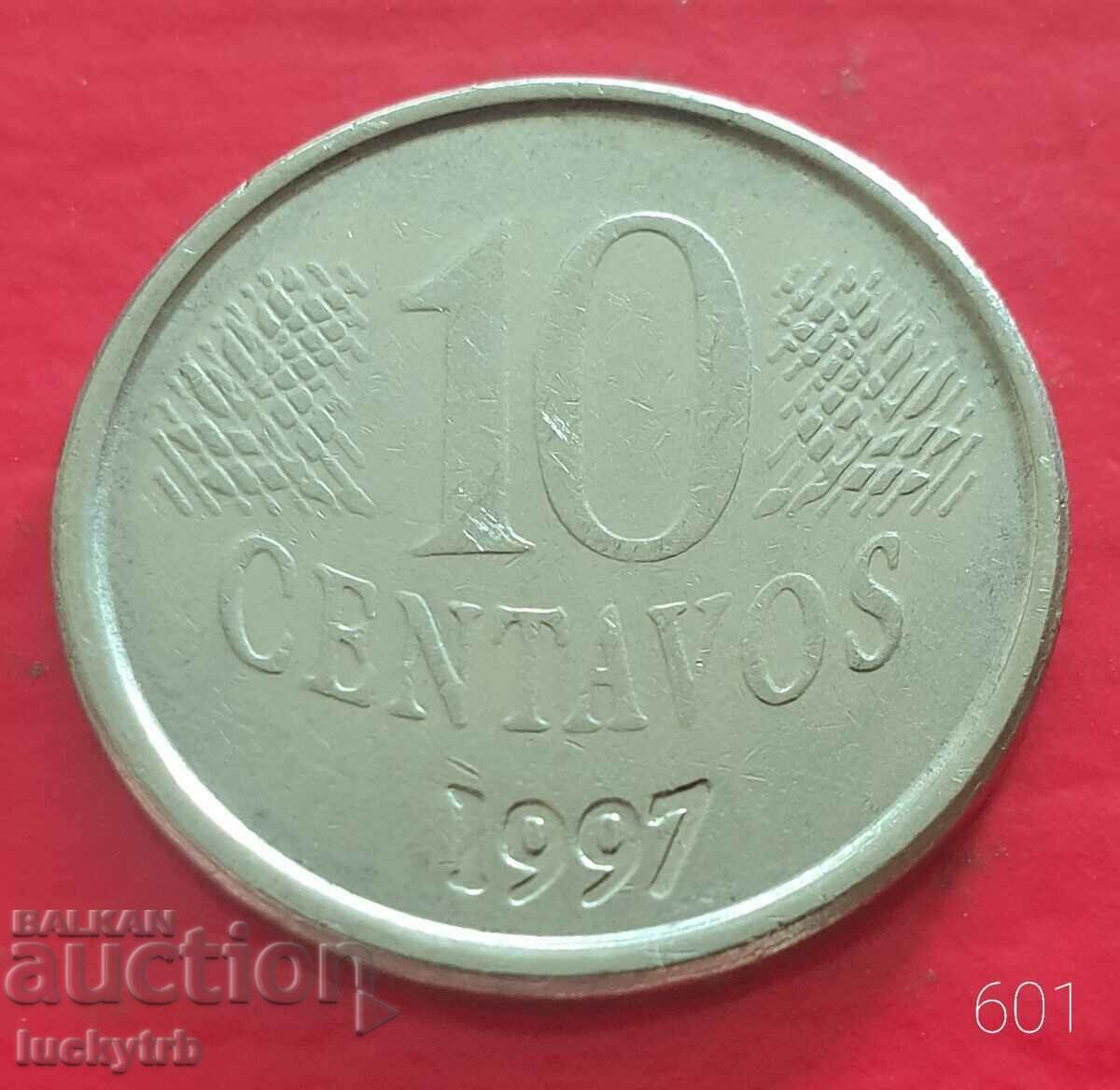 10 сентавос 1997 - Бразилия