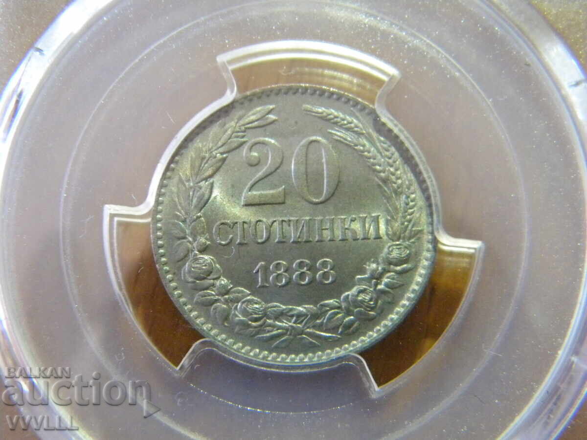 1888 Year. 20 Stotinki PCGS MS 64 - 5