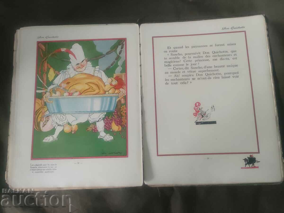 Delivery of Don Quixote "Miguel de Cervantes. Hachette 1929 Delivery of Don Quixote "Miguel de Cervantes. Hachette 1929