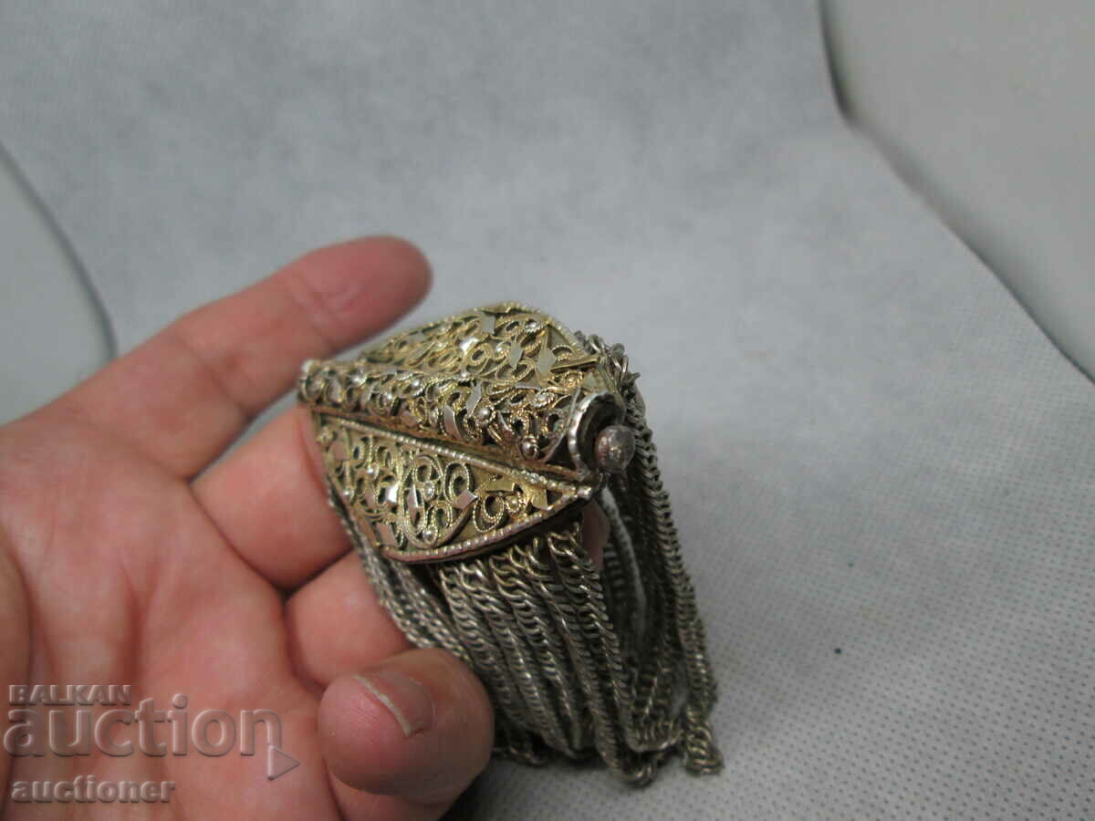 Licitație BRATARA RENASTEREA DIN ARGINT CU PLACI DE AUR, BIJUTERII