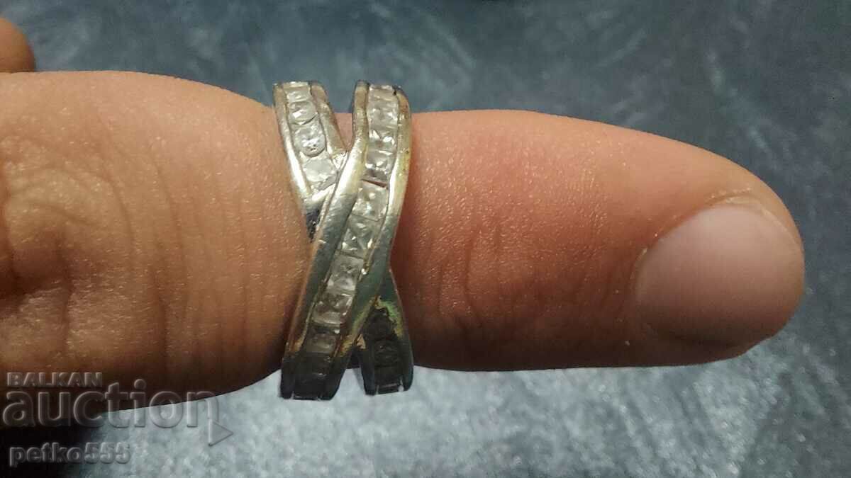 Сребърен дамски пръстен