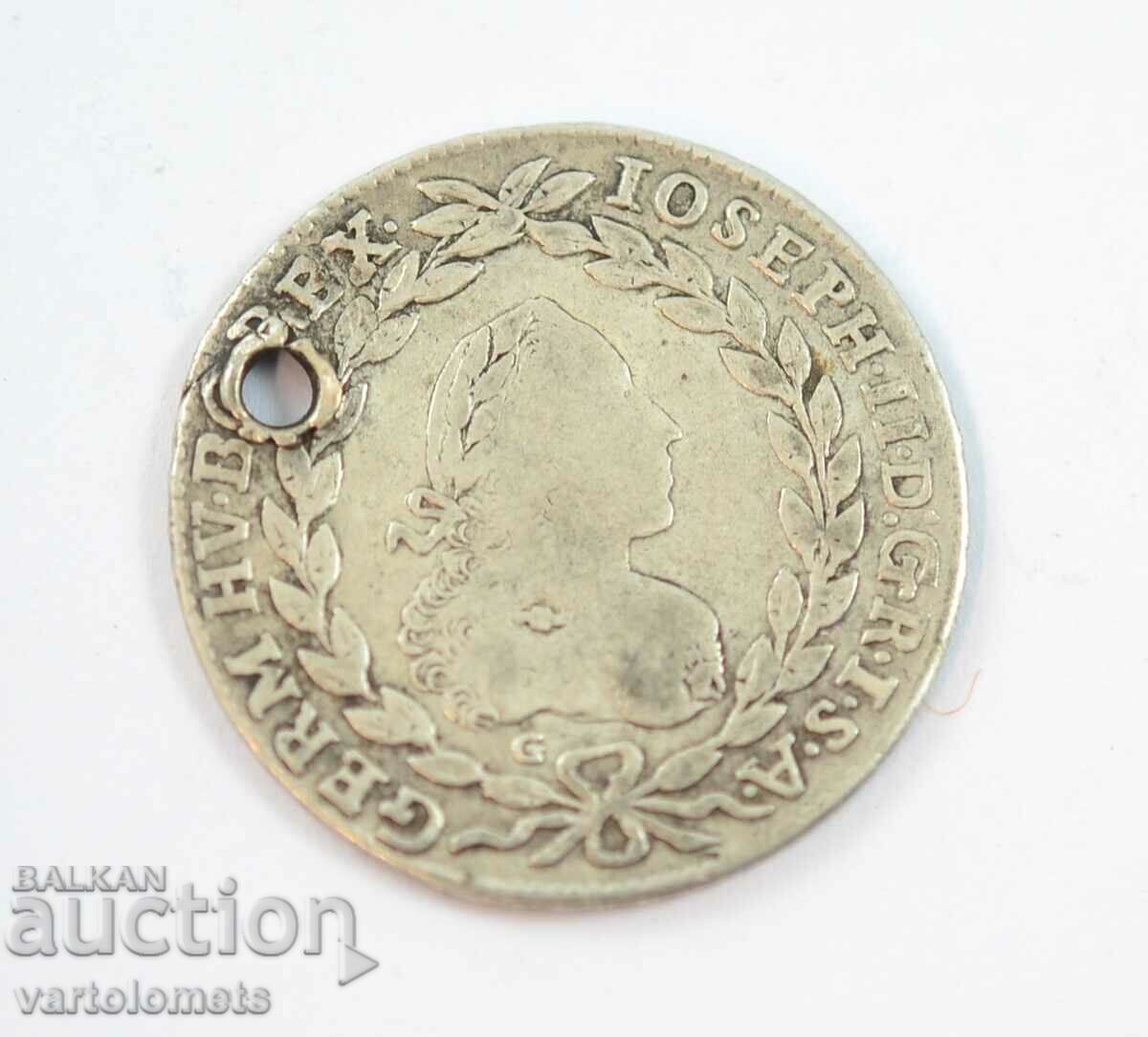 20 Kreuzer, 1781 - Austria Joseph II Ag 0,583, 6,4g, ø 27mm