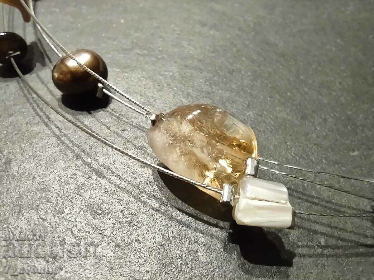 NECKLACE pearls, citrine and others, super effect, 19.11.24 - 5 NECKLACE pearls, citrine and others, super effect, 19.11.24 - 5