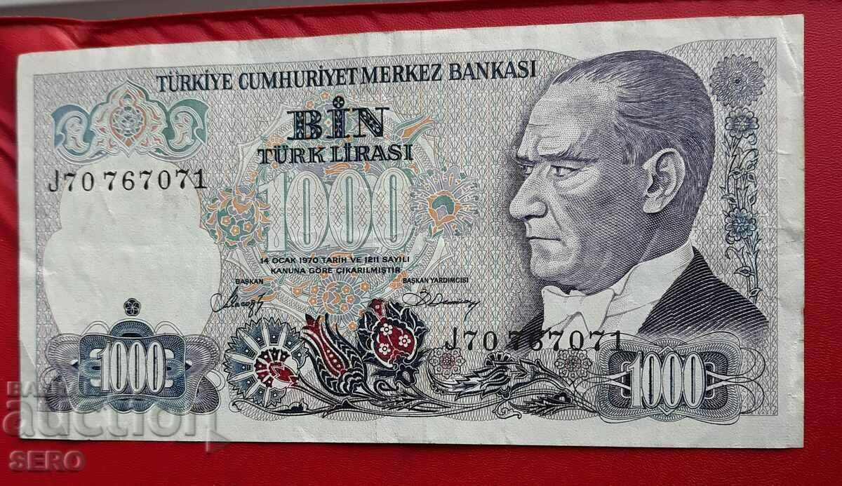 Bancnota-Turcia-1000 Lire 1970