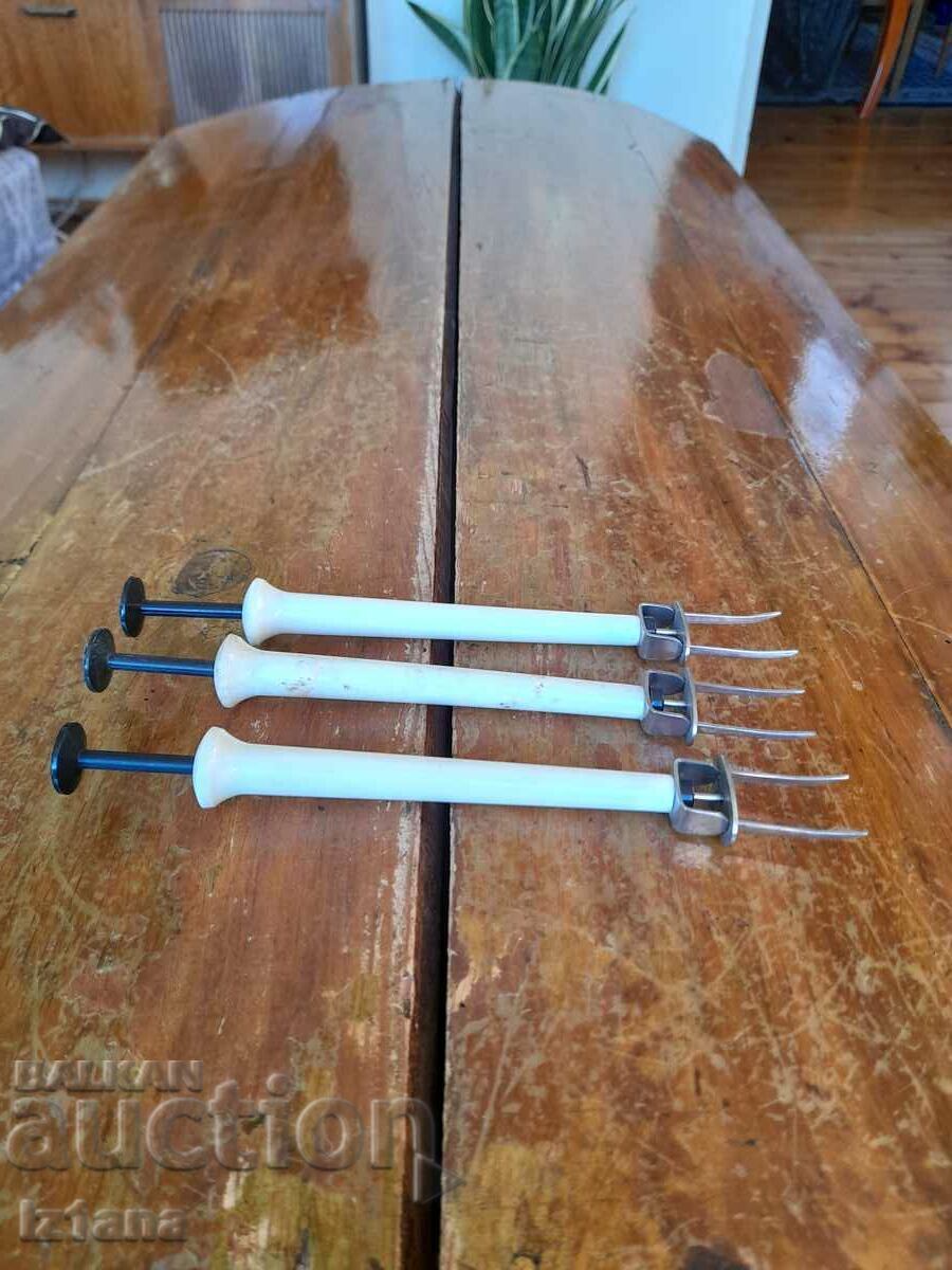 Furculiță automată veche, furculițe pentru cocktailuri Furculiță automată veche, furculițe pentru cocktailuri