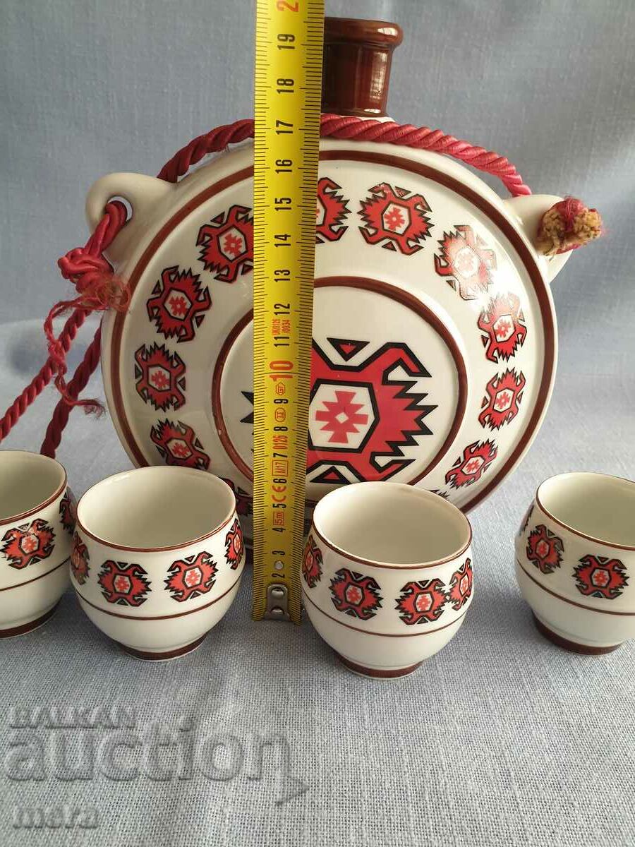 Porcelain service for brandy with a bow - "Zaichar" - Serbia - 5