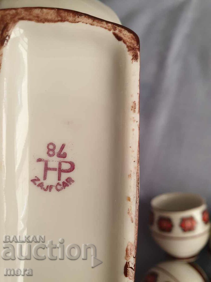 Porcelain service for brandy with a bow - "Zaichar" - Serbia - 6