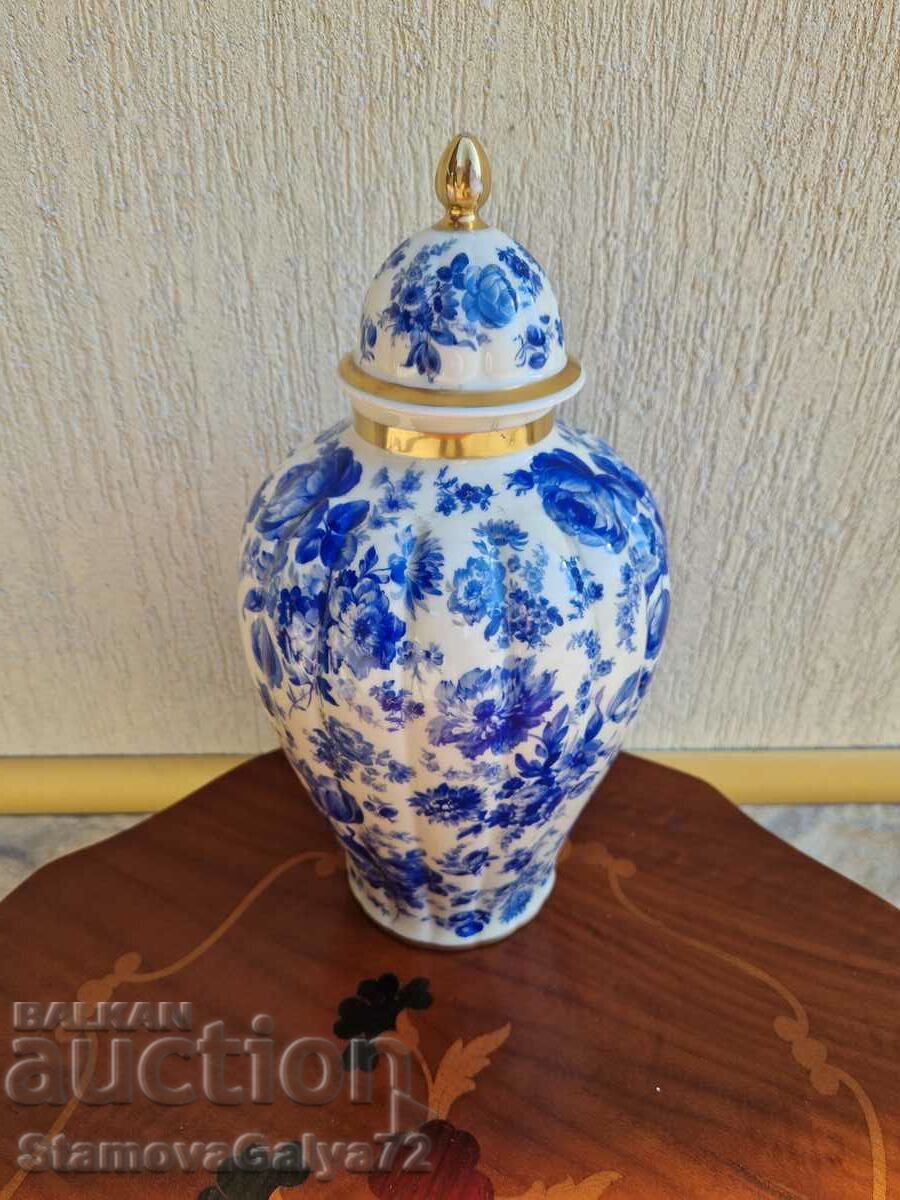 Unique antique porcelain urn bowl