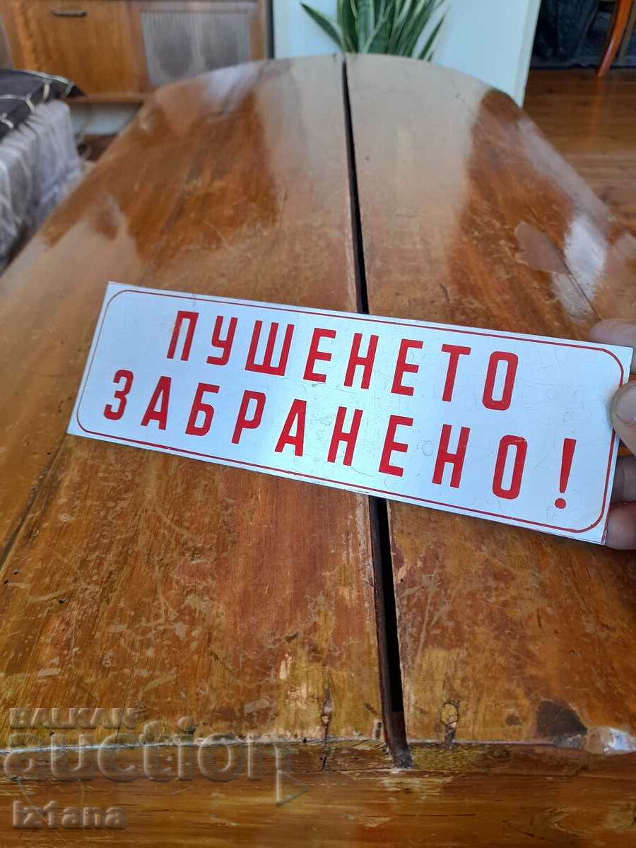 Auction Old No Smoking sign Auction Old No Smoking sign