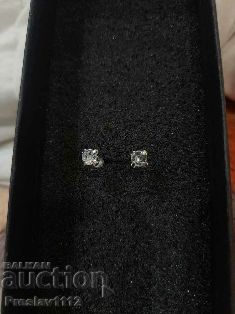 Earrings with Moissanite 3mm