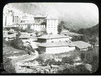 Rila Monastery photo on glass around 1900