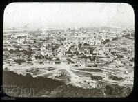 Plovdiv view photo on glass around 1900