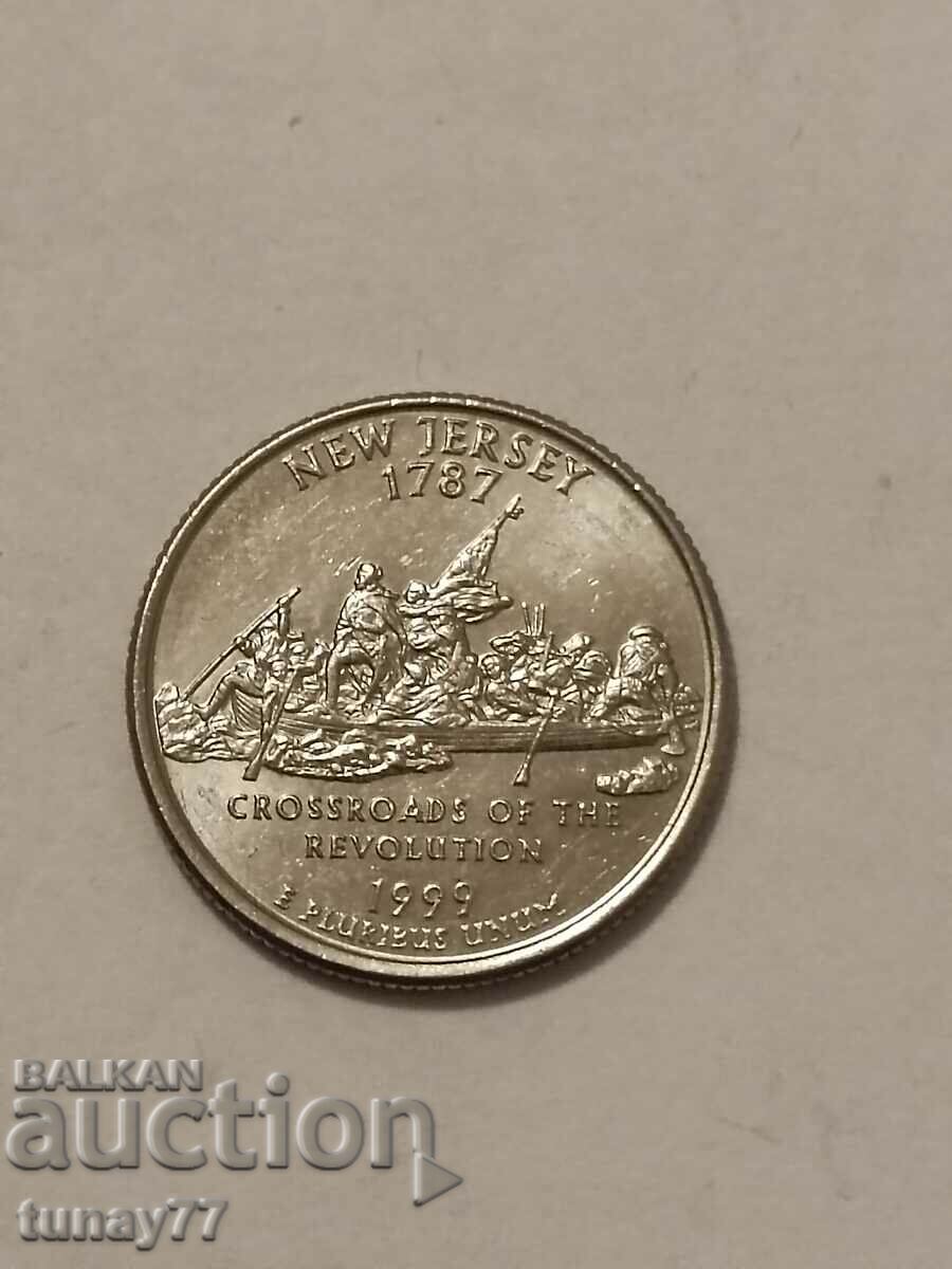 1999 D Quarter Dollar - State of New Jersey