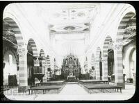 Plovdiv Catholic Church photo on glass around 1900