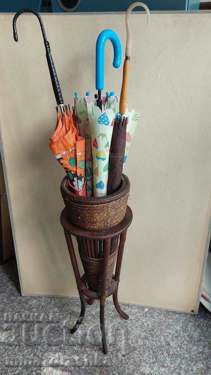 Wooden umbrella stand