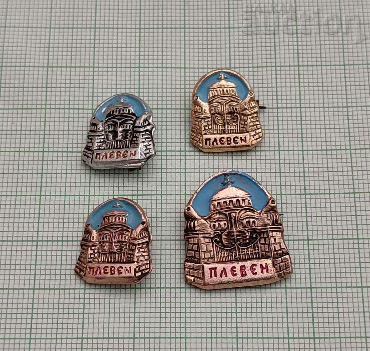 PLEVEN MAUSOLEY LOT OF BADGES 4 PCS