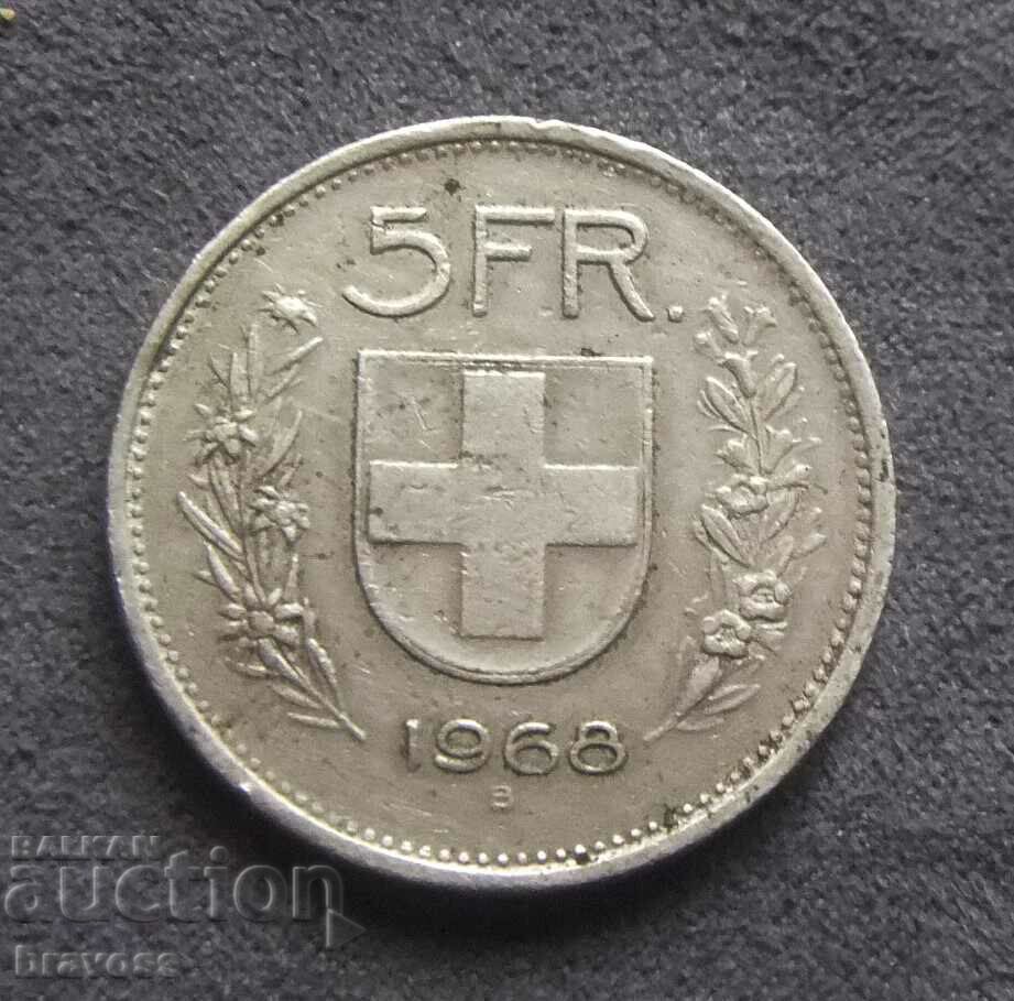 Switzerland - 5 fr, 1968