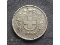 Switzerland - 5 fr, 1968