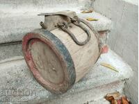 Old wooden bucket, pavur for water