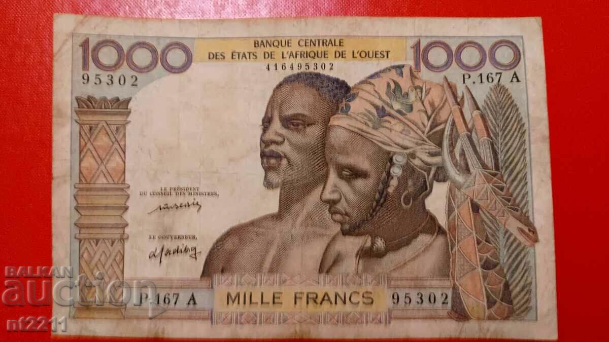 1000 francs West African States /Côte d'Ivoire/