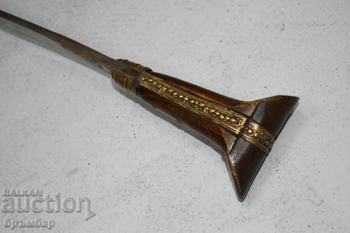 Old Ottoman Turkish Balkan Yataghan. Brown horn - 7 Old Ottoman Turkish Balkan Yataghan. Brown horn - 7
